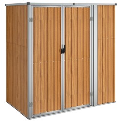vidaXL Gerätehaus Braun 161x89x161 cm Verzinkter Stahl