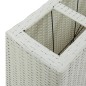 vidaXL Garten-Hochbeet mit 4 Töpfen 80x22x79 cm Poly Rattan Weiß vidaXL Garten-Hochbeet mit 4 Töpfen 80x22x79 cm Poly Rattan Weiß