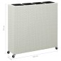 vidaXL Garten-Hochbeet mit 4 Töpfen 80x22x79 cm Poly Rattan Weiß vidaXL Garten-Hochbeet mit 4 Töpfen 80x22x79 cm Poly Rattan Weiß