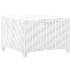 vidaXL Garten-Aufbewahrungsbox 60x54x41 cm PP Rattan Weiß