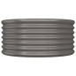 vidaXL Pflanzkübel Pulverbeschichteter Stahl 80x80x36 cm Grau vidaXL Pflanzkübel Pulverbeschichteter Stahl 80x80x36 cm Grau