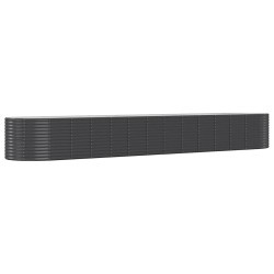 vidaXL Hochbeet Anthrazit 554x100x68 cm Pulverbeschichteter Stahl