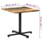 vidaXL Bistrotisch Quadratisch 80x80x75 cm Altholz Massiv vidaXL Bistrotisch Quadratisch 80x80x75 cm Altholz Massiv