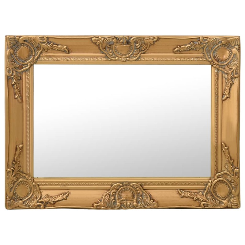 vidaXL Wandspiegel im Barock-Stil 60x40 cm Golden vidaXL Wandspiegel im Barock-Stil 60x40 cm Golden
