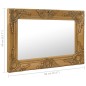 vidaXL Wandspiegel im Barock-Stil 60x40 cm Golden vidaXL Wandspiegel im Barock-Stil 60x40 cm Golden