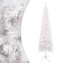 vidaXL Schlanker Weihnachtsbaum Weiß 120 cm