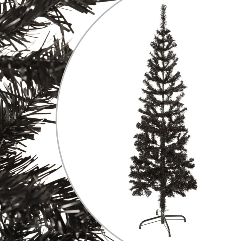 vidaXL Schlanker Weihnachtsbaum Schwarz 150 cm vidaXL Schlanker Weihnachtsbaum Schwarz 150 cm