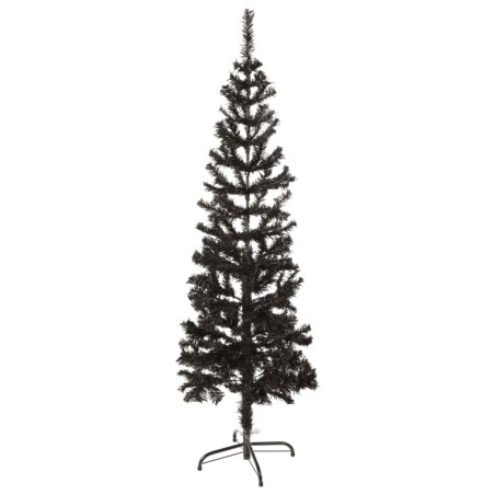 vidaXL Schlanker Weihnachtsbaum Schwarz 150 cm