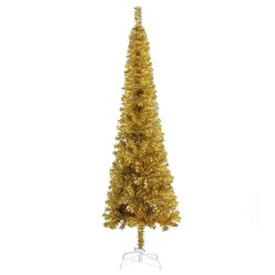 vidaXL Schlanker Weihnachtsbaum Golden 120 cm 