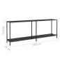vidaXL Konsolentisch Schwarz 200x35x75,5 cm Hartglas vidaXL Konsolentisch Schwarz 200x35x75,5 cm Hartglas
