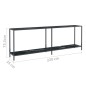vidaXL Konsolentisch Schwarz 220x35x75,5 cm Hartglas vidaXL Konsolentisch Schwarz 220x35x75,5 cm Hartglas
