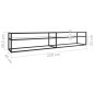 vidaXL TV-Schrank Transparent 220x40x40,5 cm Hartglas vidaXL TV-Schrank Transparent 220x40x40,5 cm Hartglas