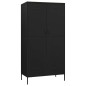 vidaXL Kleiderschrank Schwarz 90x50x180 cm Stahl vidaXL Kleiderschrank Schwarz 90x50x180 cm Stahl