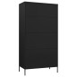 vidaXL Kleiderschrank Schwarz 90x50x180 cm Stahl vidaXL Kleiderschrank Schwarz 90x50x180 cm Stahl