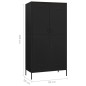vidaXL Kleiderschrank Schwarz 90x50x180 cm Stahl vidaXL Kleiderschrank Schwarz 90x50x180 cm Stahl