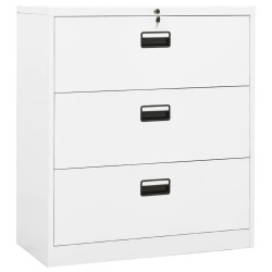vidaXL Aktenschrank Weiß 90x46x103 cm Stahl