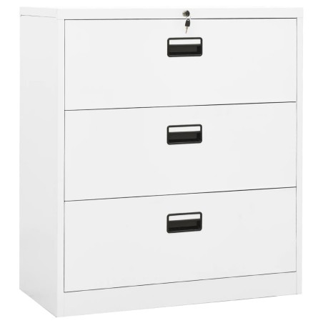 vidaXL Aktenschrank Weiß 90x46x103 cm Stahl
