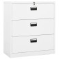 vidaXL Aktenschrank Weiß 90x46x103 cm Stahl vidaXL Aktenschrank Weiß 90x46x103 cm Stahl