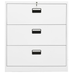 vidaXL Aktenschrank Weiß 90x46x103 cm Stahl