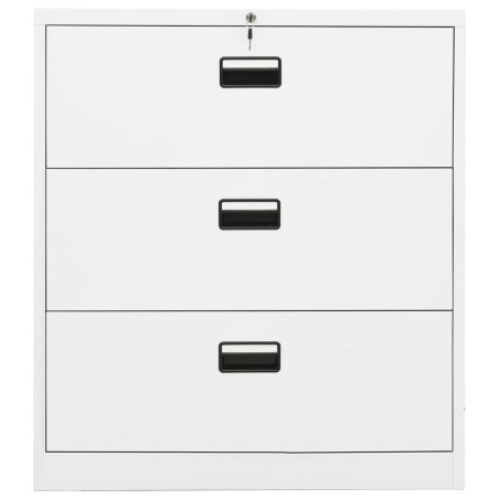 vidaXL Aktenschrank Weiß 90x46x103 cm Stahl