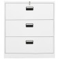 vidaXL Aktenschrank Weiß 90x46x103 cm Stahl vidaXL Aktenschrank Weiß 90x46x103 cm Stahl