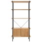 vidaXL Regal mit 5 Böden und Schrank 80x40x163 cm Stahl Holzwerkstoff vidaXL Regal mit 5 Böden und Schrank 80x40x163 cm Stahl Holzwerkstoff