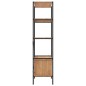 vidaXL Regal mit 5 Böden und Schrank 80x40x163 cm Stahl Holzwerkstoff vidaXL Regal mit 5 Böden und Schrank 80x40x163 cm Stahl Holzwerkstoff