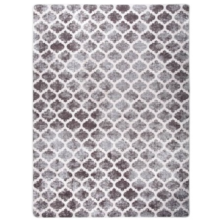 vidaXL Teppich Waschbar 120x180 cm Mehrfarbig Rutschfest
