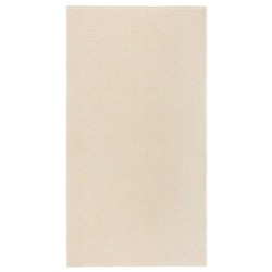 vidaXL Teppich Kurzflor 80x150 cm Creme