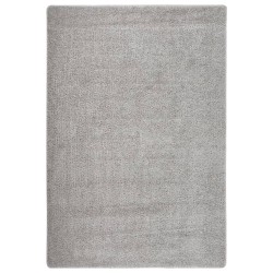 vidaXL Shaggy-Teppich Hellgrau 120x170 cm Rutschfest
