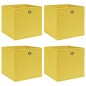 vidaXL Aufbewahrungsboxen 4 Stk. Gelb 32x32x32 cm Stoff vidaXL Aufbewahrungsboxen 4 Stk. Gelb 32x32x32 cm Stoff