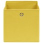 vidaXL Aufbewahrungsboxen 4 Stk. Gelb 32x32x32 cm Stoff vidaXL Aufbewahrungsboxen 4 Stk. Gelb 32x32x32 cm Stoff