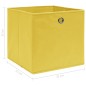 vidaXL Aufbewahrungsboxen 4 Stk. Gelb 32x32x32 cm Stoff vidaXL Aufbewahrungsboxen 4 Stk. Gelb 32x32x32 cm Stoff