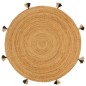 vidaXL Teppich Geflochten mit Quasten 150 cm Jute Rund vidaXL Teppich Geflochten mit Quasten 150 cm Jute Rund