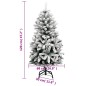 vidaXL Künstlicher Weihnachtsbaum Klappbar Beschneit 120 cm vidaXL Künstlicher Weihnachtsbaum Klappbar Beschneit 120 cm