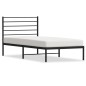 vidaXL Bettgestell mit Kopfteil Metall Schwarz 80x200 cm vidaXL Bettgestell mit Kopfteil Metall Schwarz 80x200 cm