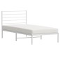 vidaXL Bettgestell mit Kopfteil Metall Weiß 80x200 cm vidaXL Bettgestell mit Kopfteil Metall Weiß 80x200 cm