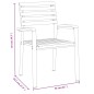 vidaXL Stapelbare Gartenstühle 2 Stk. Massivholz Akazie und Metall vidaXL Stapelbare Gartenstühle 2 Stk. Massivholz Akazie und Metall