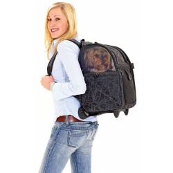 FLAMINGO Haustier-Trolley Izzie Schwarz 32x29x52 cm 31392