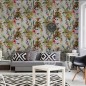 DUTCH WALLCOVERINGS Tapete Lemur-Motiv Silber DUTCH WALLCOVERINGS Tapete Lemur-Motiv Silber