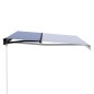 vidaXL Markise Manuell Einziehbar mit LED 450x300 cm Blau & Weiß vidaXL Markise Manuell Einziehbar mit LED 450x300 cm Blau & Weiß