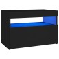 vidaXL TV-Schrank mit LED-Leuchten Schwarz 60x35x40 cm