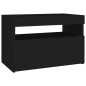 vidaXL TV-Schrank mit LED-Leuchten Schwarz 60x35x40 cm