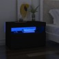 vidaXL TV-Schrank mit LED-Leuchten Schwarz 60x35x40 cm