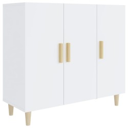 vidaXL Sideboard Hochglanz-Weiß 90x34x80 cm Holzwerkstoff