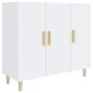 vidaXL Sideboard Hochglanz-Weiß 90x34x80 cm Holzwerkstoff vidaXL Sideboard Hochglanz-Weiß 90x34x80 cm Holzwerkstoff