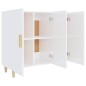 vidaXL Sideboard Hochglanz-Weiß 90x34x80 cm Holzwerkstoff vidaXL Sideboard Hochglanz-Weiß 90x34x80 cm Holzwerkstoff