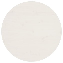 vidaXL Tischplatte Weiß Ø60x2,5 cm Massivholz Kiefer