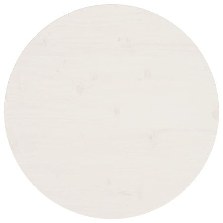 vidaXL Tischplatte Weiß Ø60x2,5 cm Massivholz Kiefer