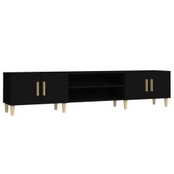 vidaXL TV-Schrank Schwarz 180x31,5x40 cm Holzwerkstoff